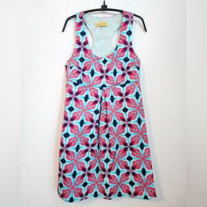 Ellen & Ollie Turquoise and Red Sleeveless Racerback Dress, Size‎ 6